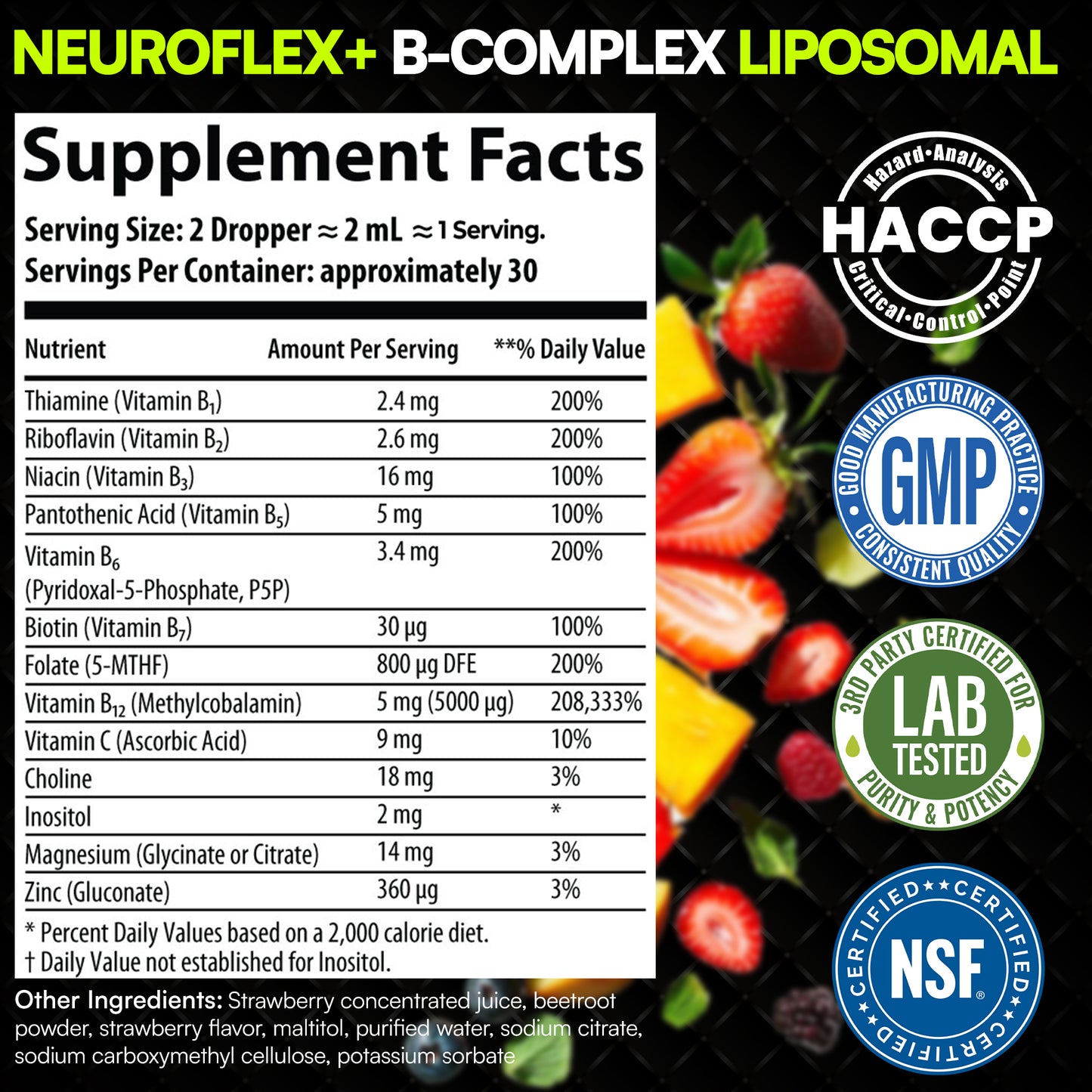 Fleek Juice™ Liposomal NeuroFlex+ B-Complex |